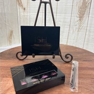 ISH Gemstone Shadow Palette with Black and Gold Accents and lip statement .